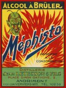 Vintage Booze Labels - Mephisto - Alcool A Bruler