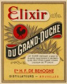 Vintage Booze Labels - Elixir du Grand - Duche