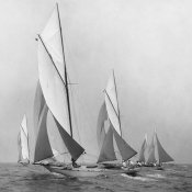 Edwin Levick - Sailboats Sailing Downwind, 1920