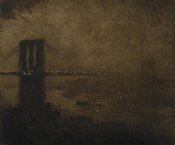 Joseph Pennell - Brooklyn Bridge at Night, 1922