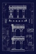 J. Buhlmann - Porch of the Cathedral of Spoleto and Arcade from Palazzo Farnese (Blueprint)