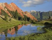 Tim Fitzharris - Red Mountain gets its color from iron ore in the rock, Gray Copper Gulch, Colorado