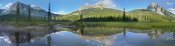 Tim Fitzharris - Panoramic view of Mt Burgess reflected in Emerald Lake, Yoho National Park, British Columbia, Canada