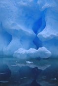 Colin Monteath - Eroded base of iceberg in snowstorm, Pleneau Island, Antarctic Peninsula, Antarctica