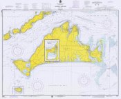 NOAA Historical Map and Chart Collection - Nautical Chart - Marthas Vineyard ca. 1975