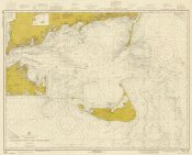 NOAA Historical Map and Chart Collection - Nautical Chart - Nantucket Sound and Approaches ca. 1973 - Sepia Tinted
