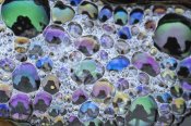 Tim Fitzharris - Detail of rainbow-colored bubbles, California