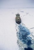 Konrad Wothe - Russian icebreaker breaking through pack ice, Antarctica