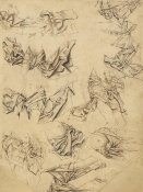 Master of the Coburg Roundels - Studies of Christ's Loincloth (recto); Studies of Bookbindings and of Christ's Loincloth (verso)