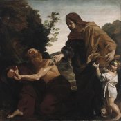 Giovanni Lanfranco - Elijah Receiving Bread from the Widow of Zarephath