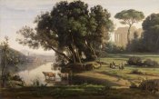 Jean-Baptiste-Camille Corot - Italian Landscape (Soleil Levant)