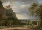 Pierre-Henri de Valenciennes - Classical Landscape with Figures and Sculpture