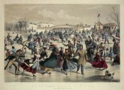 Currier and Ives - Central-Park, Winter - The Skating Pond,  New York, 1862