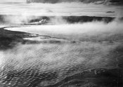 Ansel Adams - Surface of water presents a different texture in Fountain Geyser Pool, Yellowstone National Park, Wyoming, ca. 1941-1942