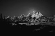 Raymond Salani Iii - Full Moon Sets In The Teton Mountain Range