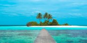 Pangea Images - Jetty and Maldivian island
