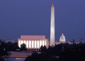 Carol Highsmith - Our treasured monuments at night, Washington D.C. - Vintage Style Photo Tint Variant