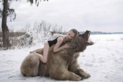 Olga Barantseva - Napping on a Bear