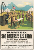 Dewey - Wanted! 500 Bakers for the U.S. Army, (Also 100 Cooks), 1917