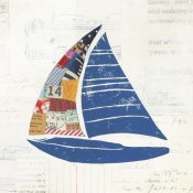 Courtney Prahl - Nautical Collage IV on Newsprint