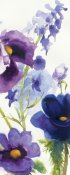 Shirley Novak - Blue and Purple Mixed Garden I Panel II