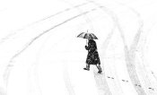 Anette Ohlendorf - Mann mit Schirm /a man of umbrellaed