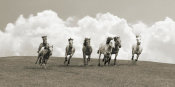 Pangea Images - Herd of wild horses (BW)
