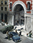 Mort Kunstler - The Daring Daylight Robbery of the US Mint
