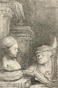 Rembrandt van Rijn - Man Drawing from a Cast, ca. 1641