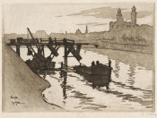 Eugene Bejot - The Seine at the Trocadero 1894