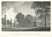 Timothy Cole - Yale College and State House, New Haven, Connecticut, 1845