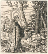 Timothy Cole - Saint Pharahildis Looking Upon a Dead Soldier, 16th century