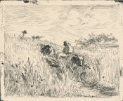 Charles Francois Daubigny - Sentier dans les Bles, 1862