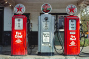 John Margolies - Texaco gas pumps, Milford, Illinois
