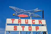 John Margolies - Blue Bird Truck Stop sign, Pryor Street, Atlanta, Georgia