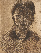 Paul Cezanne - Head of a Young Girl (Tete de Jeune Fille), 1873