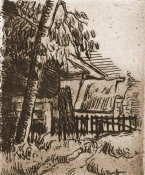 Paul Cezanne - Landscape in Auvers, Farm Entrance on the Rue Saint-Remy, 1873