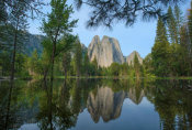 Tim Fitzharris - Granite peaks reflected in river, Yosemite Valley, Yosemite National Park, California