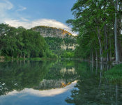 Tim Fitzharris - Bald Cypress trees along river, Frio River, Old Baldy Mountain, Garner State Park, Texas