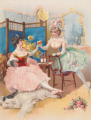 Unknown 19th Century American Lithographer - A Toast Before the Show