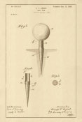 Department of the Interior. Patent Office. - Vintage Patent Illustrations: Golf Tee, 1899