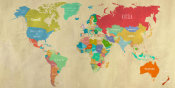 Joannoo - Modern Map of the World  (detail)
