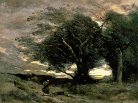 Jean-Baptiste-Camille Corot - Gust of Wind