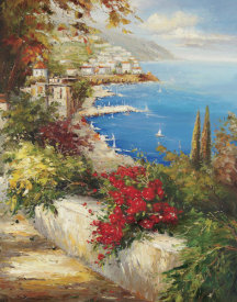 Mediterranean Seascape by Peter Bell Print 