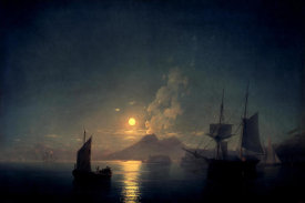 Ivan Aywasovsky - The Bay of Naples by Moonlight, 1842