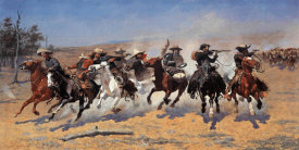 Frederic Remington - A Dash For Timber