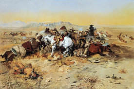Charles M. Russell - A Desperate Stand