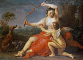 Pompeo Girolamo Batoni - Diana Breaking Cupid's Bow