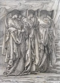 Sir Edward Burne-Jones - Study For 'The Challenge In The Wilderness'