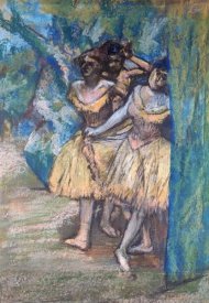 Edgar Degas - Three Dancers, With a Backdrop of Trees and Rocks